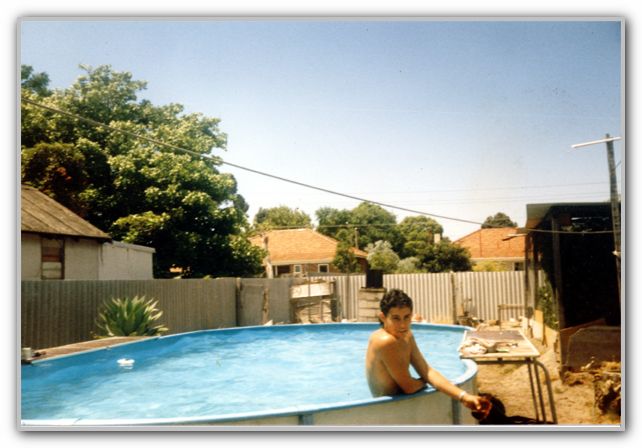 CJ in pool Rosebery St